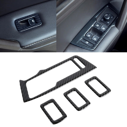 Car Carbon Fiber Window Glass Lifter Panel Decorative Sticker for Volkswagen Tiguan L 2019-2021, Window Glass Lifter