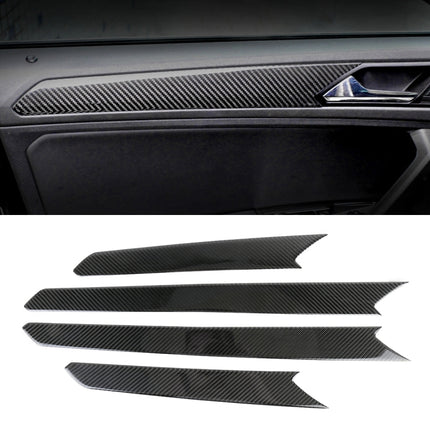 Car Carbon Fiber Door Panel Decorative Sticker for Volkswagen Tiguan L 2019-2021, Door Panel