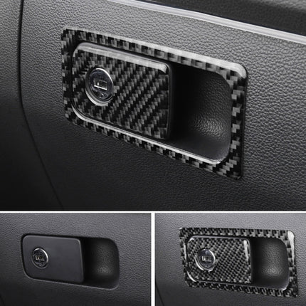 Car Carbon Fiber Front Passenger Seat Storage Handle Decorative Sticker for Volkswagen Tiguan L 2019-2021, Front Passenger Seat Storage Handle
