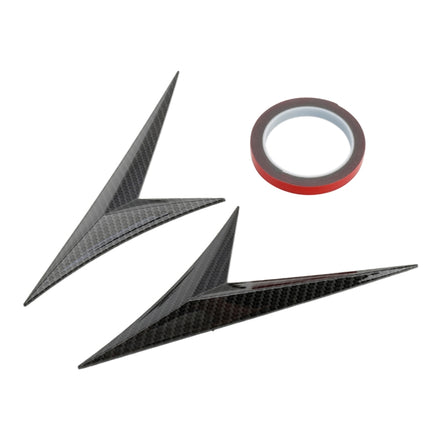 Modified Fender Side Wing Sticker Blade Side Shark Gill Car Body Decorative Sticker for Honda 10th Generation Civic, Carbon Fiber