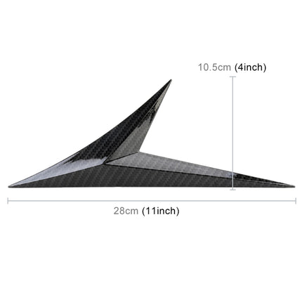 Modified Fender Side Wing Sticker Blade Side Shark Gill Car Body Decorative Sticker for Honda 10th Generation Civic, Carbon Fiber