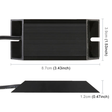 2 PCS 1156 / BAU15S DC12V 50W 6 Ohms Turn Signal / Reversing Light / Brake Light Split Dual Resistance Decoder