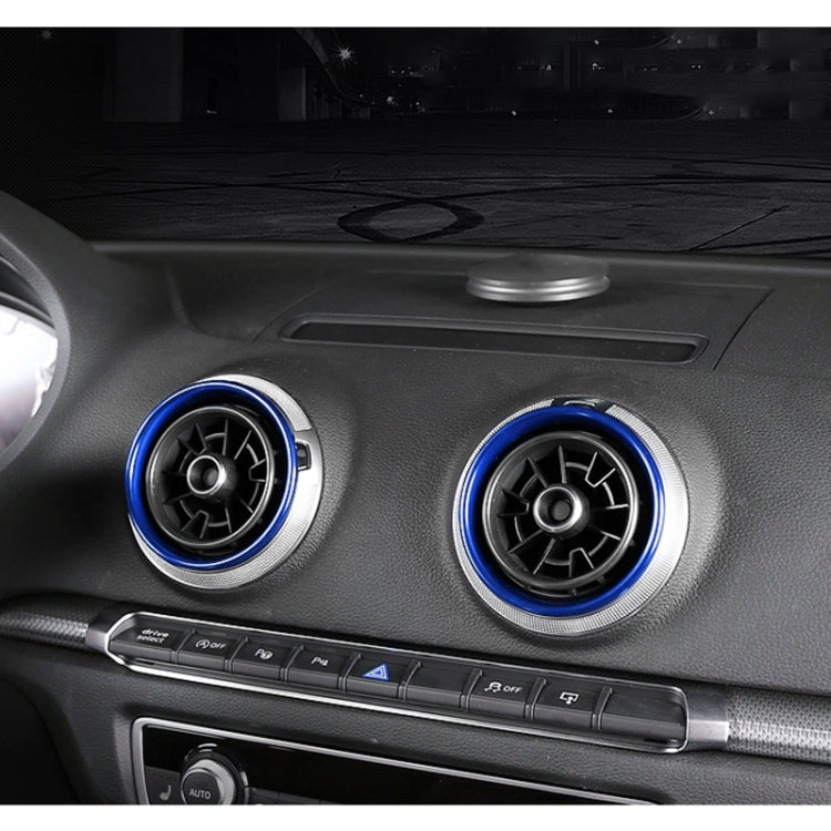4 PCS Car Metal Air Outlet Decorative Outside Ring for Audi A3 / S3 / Q2L
