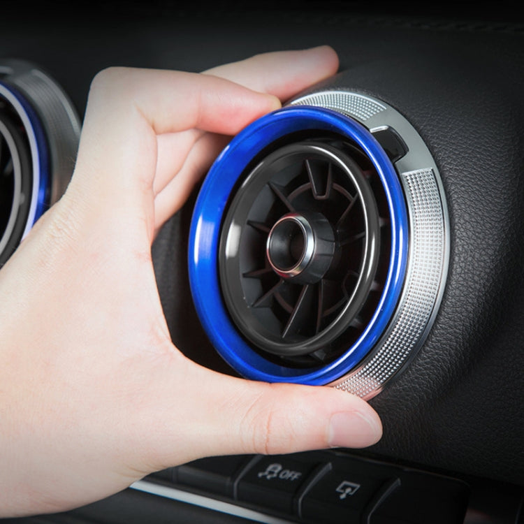 4 PCS Car Metal Air Outlet Decorative Outside Ring for Audi A3 / S3 / Q2L