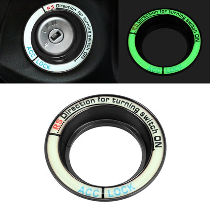 For Ford Fluorescent Aluminum Alloy Ignition Key Ring, Inside Diameter: 3.2cm, For Ford (Gold), For Ford (Red), For Ford (Silver), For Ford  (Sky Blue), For Ford (Black)