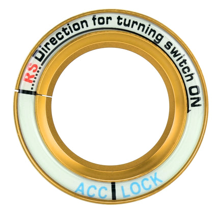 For Ford Fluorescent Aluminum Alloy Ignition Key Ring, Inside Diameter: 3.2cm, For Ford (Gold), For Ford (Red), For Ford (Silver), For Ford  (Sky Blue), For Ford (Black)