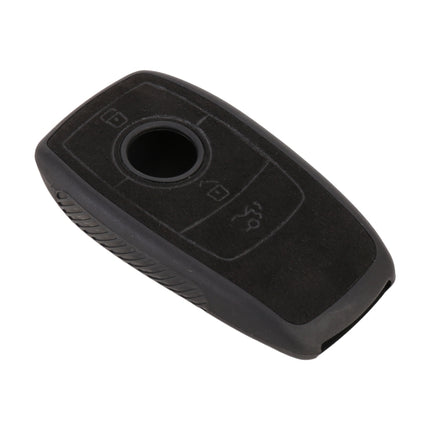 Car Flocking Plastic Square-shaped Key Protective Cover Two Buttons for Mercedes-Benz, Two Buttons for Mercedes-Benz Square