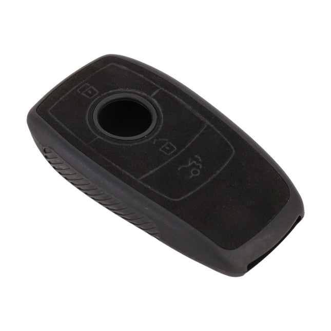 Car Flocking Plastic Square-shaped Key Protective Cover Two Buttons for Mercedes-Benz, Two Buttons for Mercedes-Benz Square