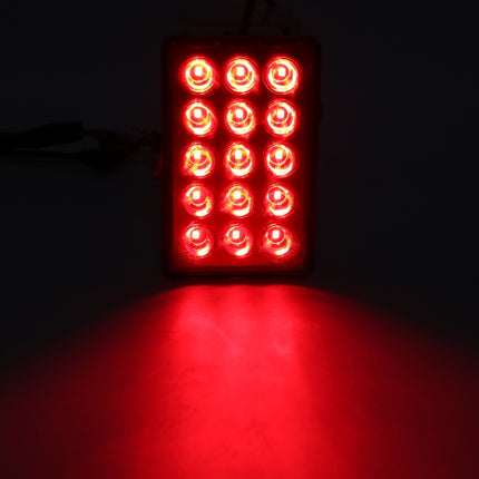 DC12V 1W Car Square Highlight Brake Lights Reversing Light with 15LEDs SMD-3528