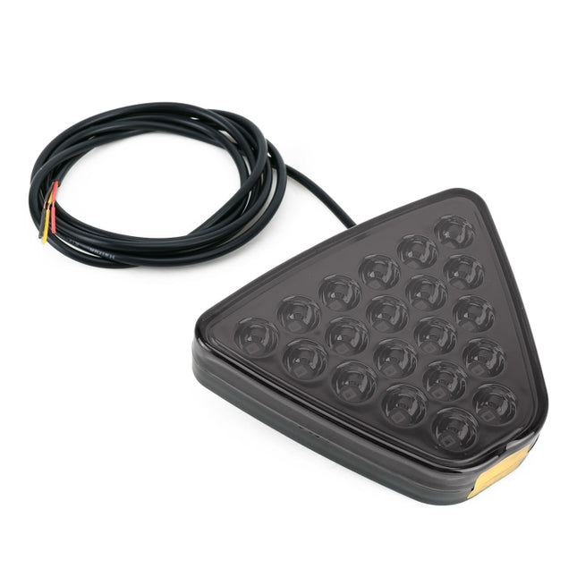 DC12V 1W Car Triangle Highlight Brake Lights Reversing Light with 20LEDs SMD-3528, Triangle (Black), Triangle (Red), Triangle (Transparent)