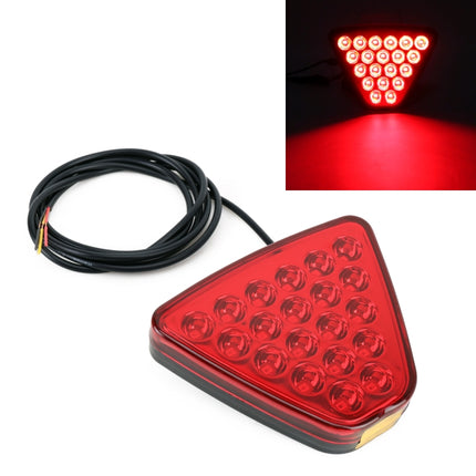 DC12V 1W Car Triangle Highlight Brake Lights Reversing Light with 20LEDs SMD-3528, Triangle (Black), Triangle (Red), Triangle (Transparent)