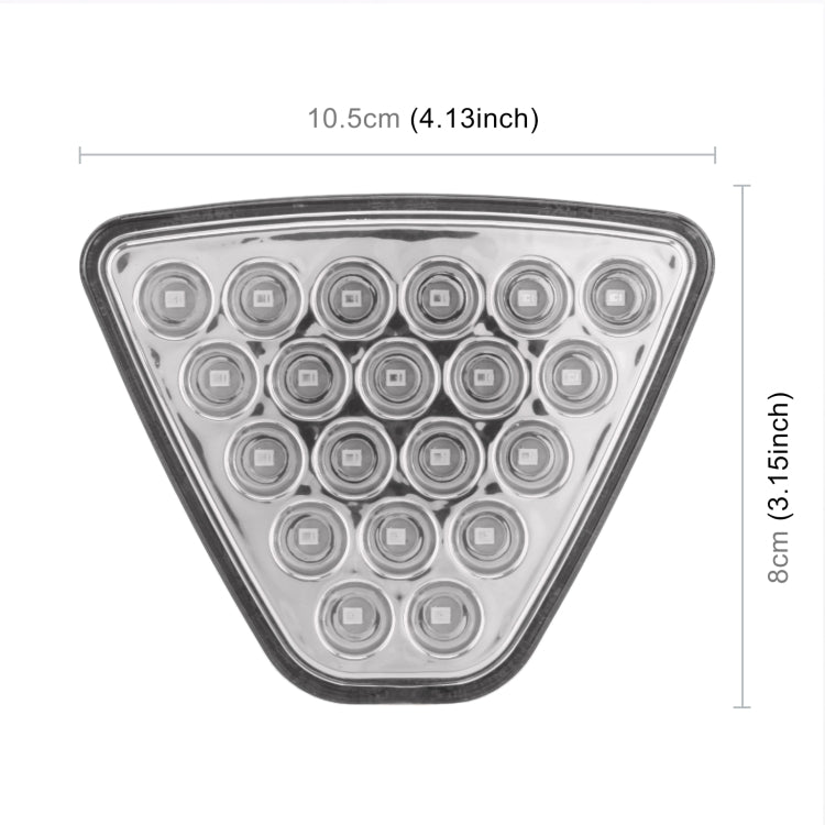 DC12V 1W Car Triangle Highlight Brake Lights Reversing Light with 20LEDs SMD-3528