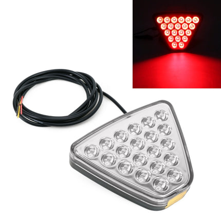 DC12V 1W Car Triangle Highlight Brake Lights Reversing Light with 20LEDs SMD-3528, Triangle (Black), Triangle (Red), Triangle (Transparent)