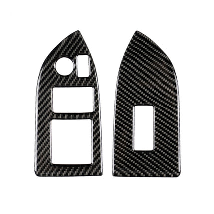 Car Carbon Fiber Window Glass Lifting Panel Decorative Sticker for Subaru BRZ / Toyota 86 2013-2017, Left Drive