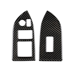 Car Carbon Fiber Window Glass Lifting Panel Decorative Sticker for Subaru BRZ / Toyota 86 2013-2017, Left Drive