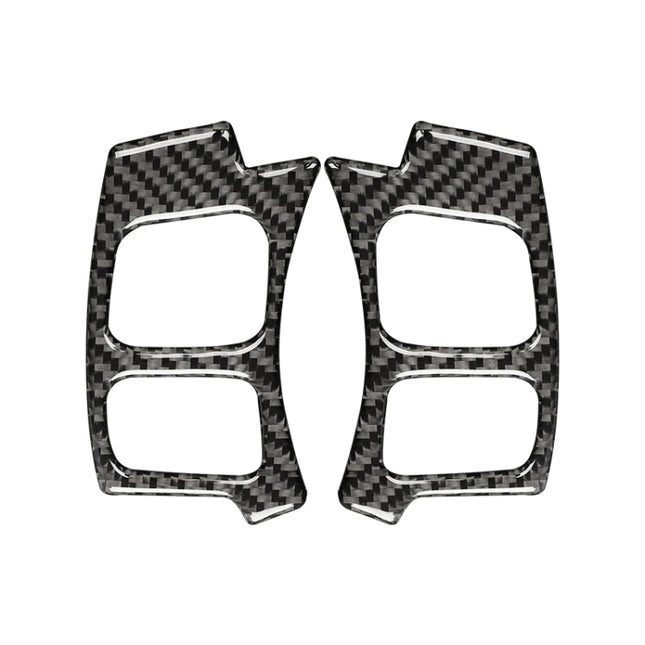 Car Carbon Fiber Steering Wheel Button Decorative Sticker for Lexus IS250 NX200 200t 300h 13-, Left Drive