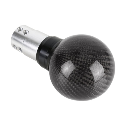 Universal Car Pressable Telescopic Carbon Fiber Gear Head Gear Shift Knob, Length: 9.5cm