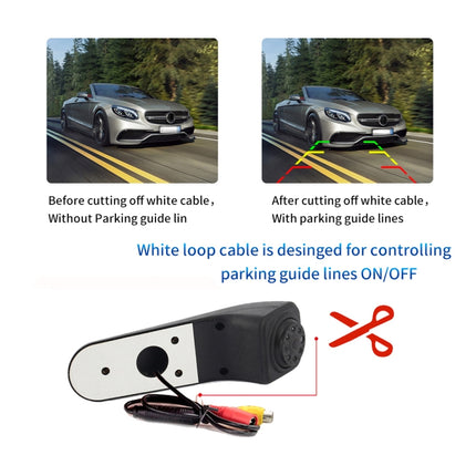 PZ475 Car Waterproof 170 Degree Brake Light View Camera + 7 inch Rearview Monitor for Volkswagen Crafter