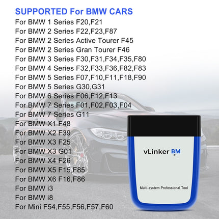 Vgate VLINKER BM V2.2 Bluetooth 3.0 Android Phone Car OBD Fault Diagnosis Detector