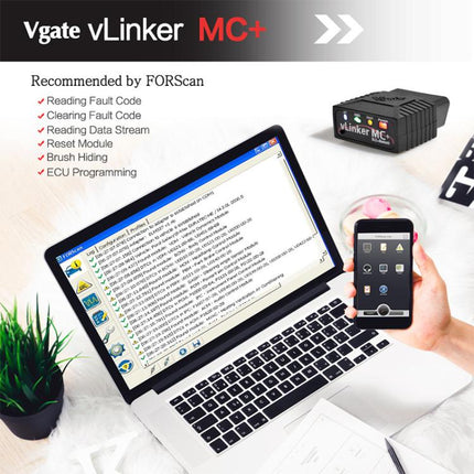 Vgate VLINKER MC+ V2.2 Bluetooth 4.0 Car OBD Fault Diagnosis Detector, MC+ V2.2 Bluetooth 4.0