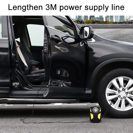 Car 12V Portable Inflatable Cylinder Pedal Pointer Air Pump with Light & Tool Box, Pointer with Tool Box