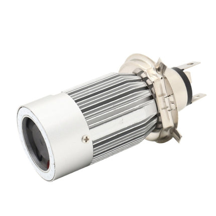 H4 DC12-80V / 20W / 6000K / 2000LM Motorcycle Headlight with Angel Eyes