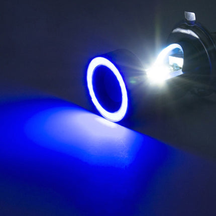 H4 DC12-80V / 20W / 6000K / 2000LM Motorcycle Headlight with Angel Eyes