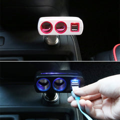 SHUNWEI SD-1918 80W 3.1A Car 2 in 1 Dual USB Charger, SD-1918 (Black), SD-1918