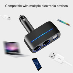 SHUNWEI SD-1918 80W 3.1A Car 2 in 1 Dual USB Charger, SD-1918 (Black), SD-1918