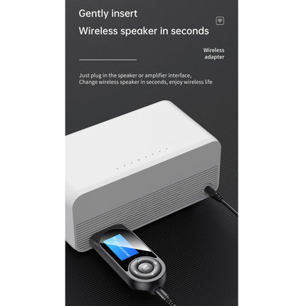 T-13 Bluetooth 5.0 LCD Digital Display Bluetooth Adapter Receiver Transmitter, T-13