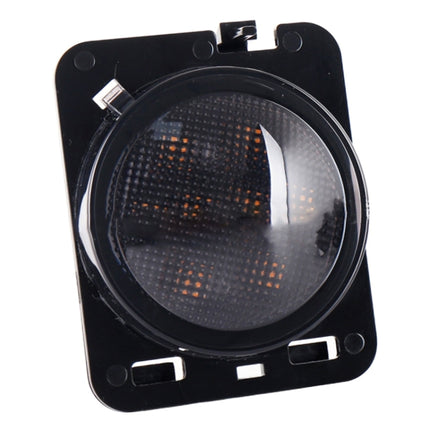 2 PCS 8W DC 12V Car SUV Refit LED Wheel Eyebrow Turn Signal for Jeep Wrangler JK 07-17, Specification: Butt Assembly with Aperture