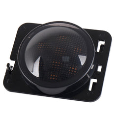 2 PCS 8W DC 12V Car SUV Refit LED Wheel Eyebrow Turn Signal for Jeep Wrangler JK 07-17, Specification: Butt Assembly with Aperture
