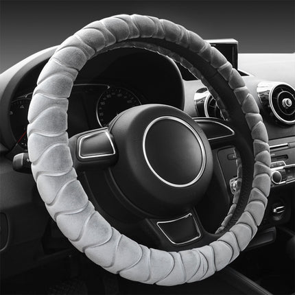 Car Universal Short Plush Warm Anti-skid Steering Wheel Cover, Adaptation Steering Wheel Diameter: 38cm