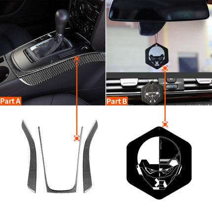 3 in 1 Car Carbon Fiber Gears Panel Decorative Sticker for Audi A5 Hard Top 2008-, Left and Right Drive Universal, Gears Panel