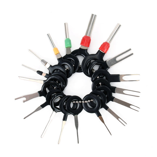 29 in 1 Car Plug Circuit Board Wire Harness Terminal Extraction Pick Connector Crimp Pin Back Needle Remove Tool, 29 in 1