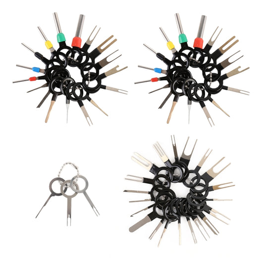 59 in 1 Car Plug Circuit Board Wire Harness Terminal Extraction Pick Connector Crimp Pin Back Needle Remove Tool, 59 in 1
