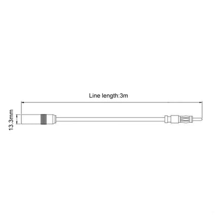 Car Electronic Stereo FM Radio Amplifier Antenna Aerial Extended Cable, Length: 3m