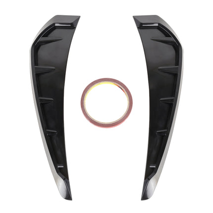 2 PCS Car Soft Silicone Decorative Sticker Outside Sticker, Bright Black