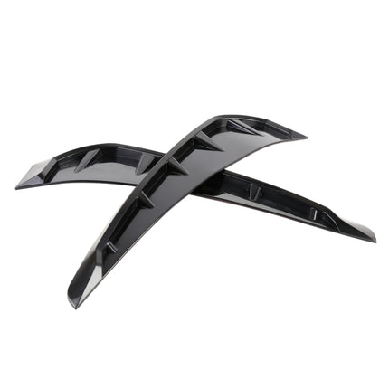 2 PCS Car Soft Silicone Decorative Sticker Outside Sticker, Bright Black