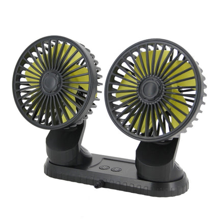 F404 Car Center Console USB Dual-head Electric Cooling Fan with Aromatherapy, F404