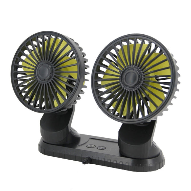 F404 Car Center Console USB Dual-head Electric Cooling Fan with Aromatherapy, F404