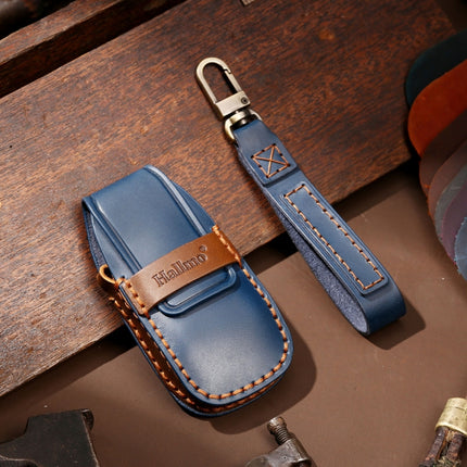 Hallmo Car Cowhide Leather Key Protective Cover Key Case for New Mercedes-Benz E300L, For New Mercedes-Benz E300L