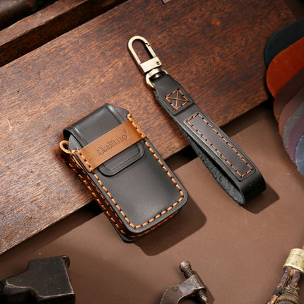 Hallmo Car Cowhide Leather Key Protective Cover Key Case for Honda Civic / Accord 2-button, For Honda Civic / Accord 2-button