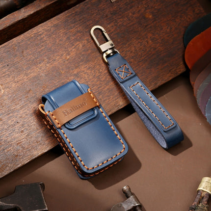 Hallmo Car Cowhide Leather Key Protective Cover Key Case for Honda Civic / Accord 4-button, For Honda Civic / Accord 4-button