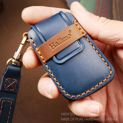Hallmo Car Cowhide Leather Key Protective Cover Key Case for Volkswagen Lavida B Style, For Volkswagen Lavida B Style