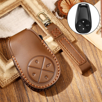 Hallmo Car Cowhide Leather Key Protective Cover Key Case for NIO ES6 / ES8, For NIO ES6 / ES8