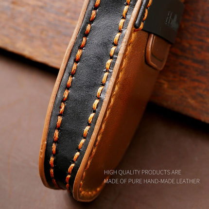 Hallmo Car Cowhide Leather Key Protective Cover Key Case for Ford Focus B Style, For Ford Focus B Style