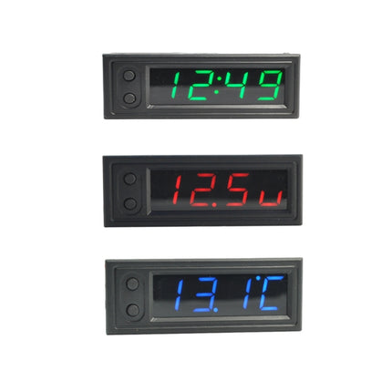 3 in 1 Car High-precision Electronic LED Luminous Clock + Thermometer + Voltmeter