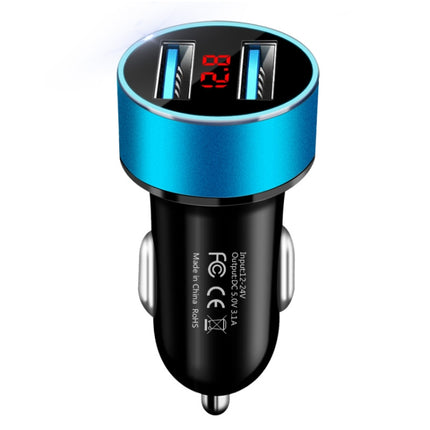 JMG-C016A 5V 3.1A Car Dual USB Charger with LED Display