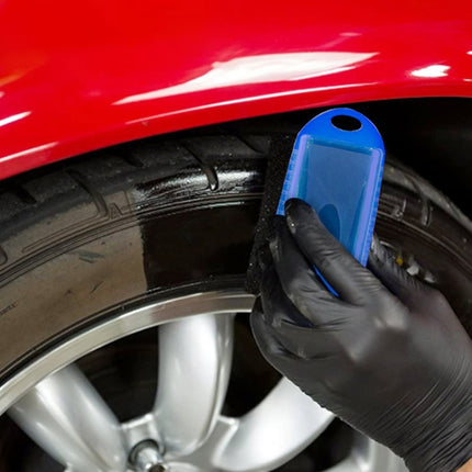 FJYS-01 Car Tires Polishing Waxing Oiling Sponge Brush with Cover, Size: 12x5.5x7cm, Random Color Delivery